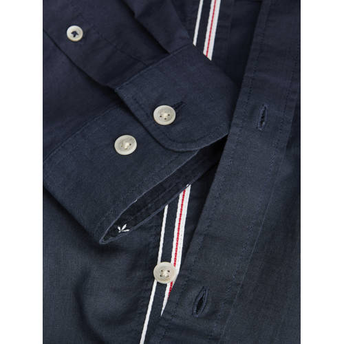 JACK & JONES regular casual overhemd donkerblauw afbeelding