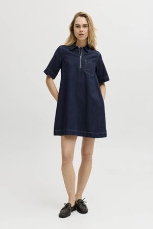 A-lijn jurk dark blue denim
