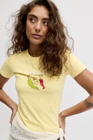 T-shirt lichtgeel