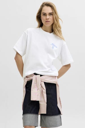 T-shirt met backprint wit