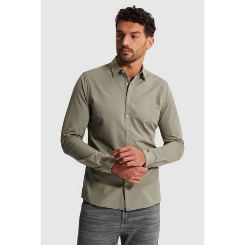 Cast Iron regular casual overhemd grijsgroen afbeelding