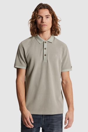 regular polo gebreid grijs