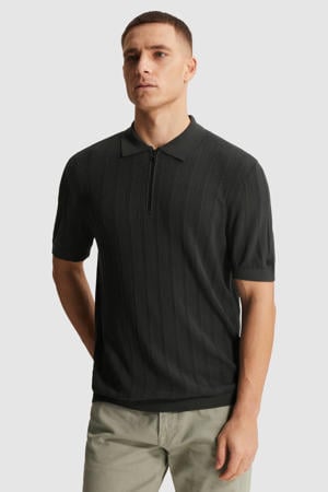 regular polo gebreid zwart