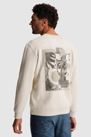 sweater met backprint ecru