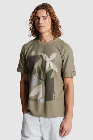 regular T-shirt grijsgroen