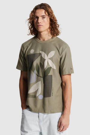 regular T-shirt grijsgroen