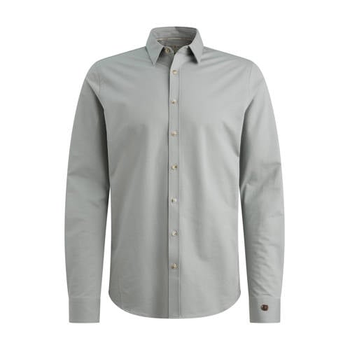 Cast Iron slim casual overhemd grijsgroen afbeelding