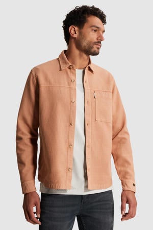 overshirt zalm met textuur