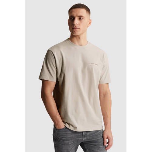 Cast Iron relaxed T-shirt met backprint ecru afbeelding