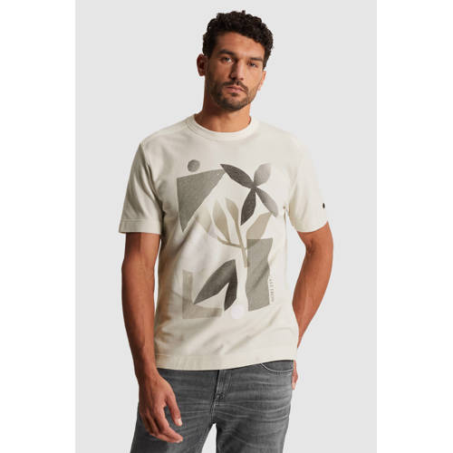 Cast Iron regular T-shirt ecru afbeelding