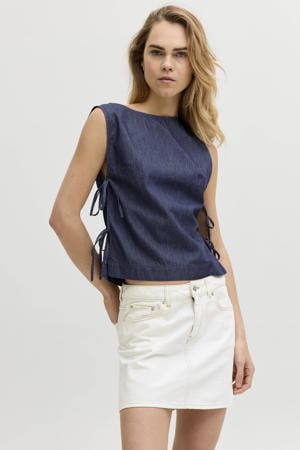 top dark blue denim