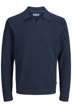 trui gebreid donkerblauw