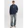 JACK & JONES PREMIUM regular casual overhemd met linnen donkerblauw