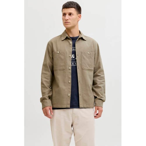 JACK & JONES PREMIUM regular casual overhemd groen afbeelding