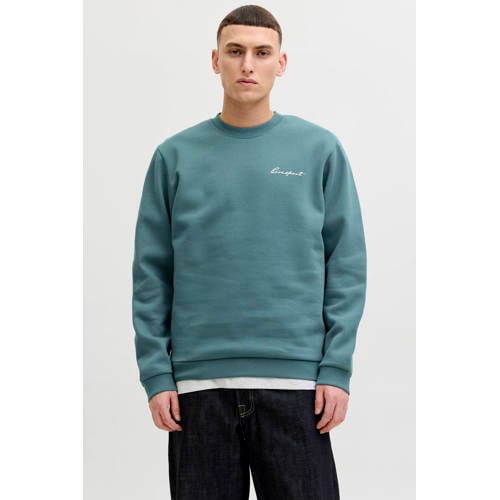 JACK & JONES CORE sweater met backprint blauw afbeelding