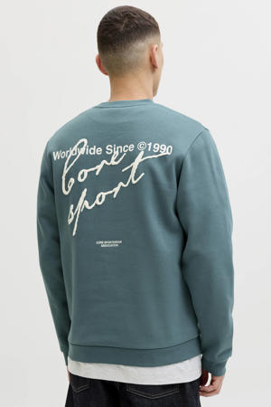 sweater met backprint blauw