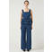 YAS peplum top medium blue denim