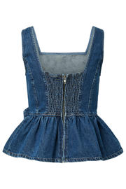 thumbnail: YAS peplum top medium blue denim