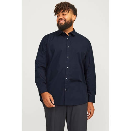 JACK & JONES PLUS SIZE regular zakelijk overhemd Plus Size donkerblauw afbeelding