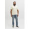 JACK & JONES PLUS SIZE regular T-shirt met backprint Plus Size ecru