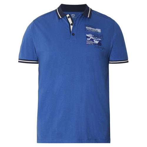Jan Vanderstorm oversized polo Plus Size OLFTIN blauw afbeelding