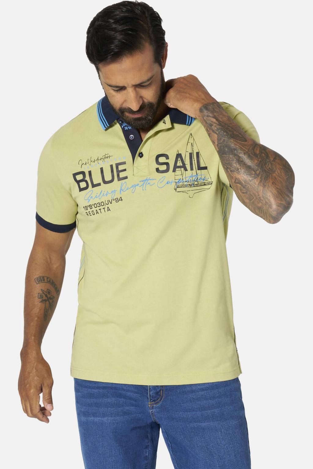 Jan Vanderstorm +FIT Collectie regular polo Plus Size TORSON lichtgroen