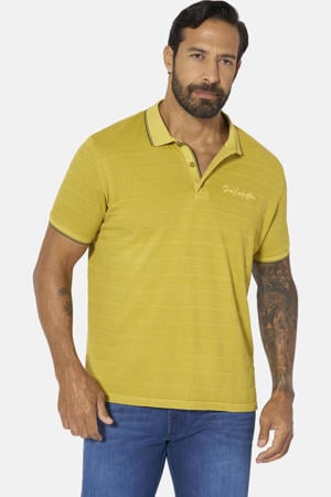+FIT Collectie regular gestreepte polo WERNHARD olijfgroen