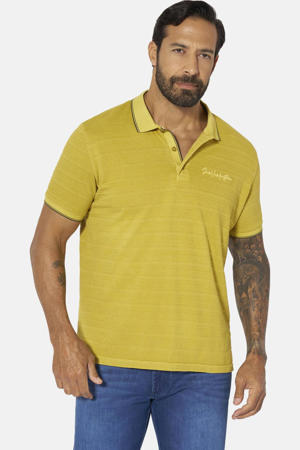 +FIT Collectie regular gestreepte polo WERNHARD olijfgroen