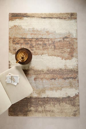 vloerkleed bruin/zand/off white (290x200 cm)