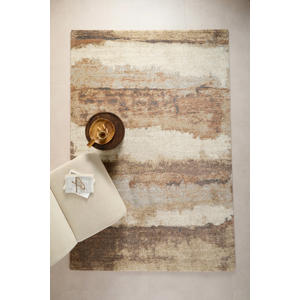 vloerkleed bruin/zand/off white (290x200 cm)