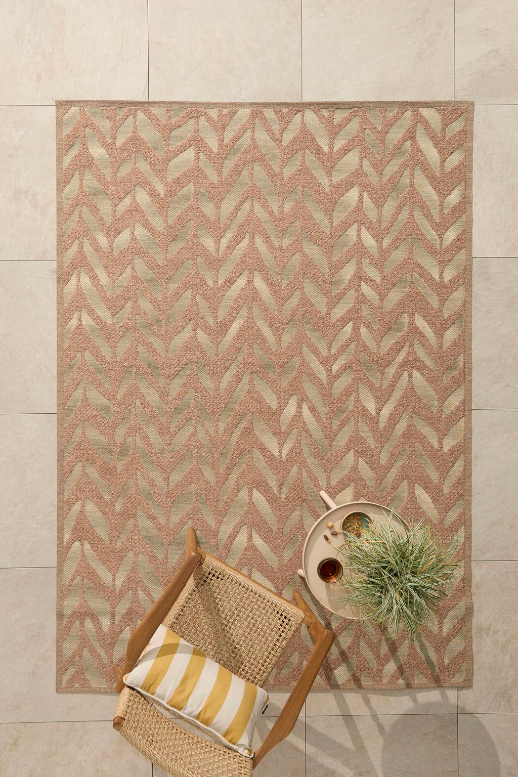 NOUS Living binnen- en buitenvloerkleed terra (230x160 cm)