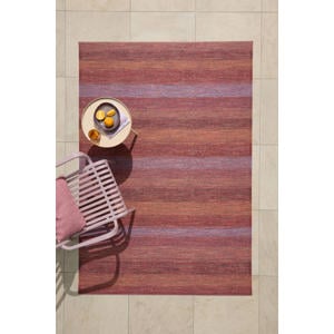 binnen- en buitenvloerkleed rood/roze/oranje (230x160 cm)