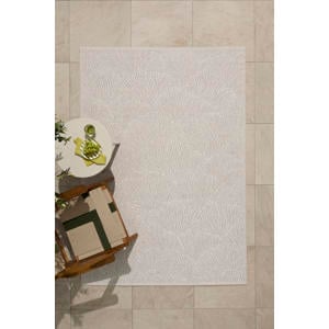 binnen- en buitenvloerkleed zand/off white (230x160 cm)