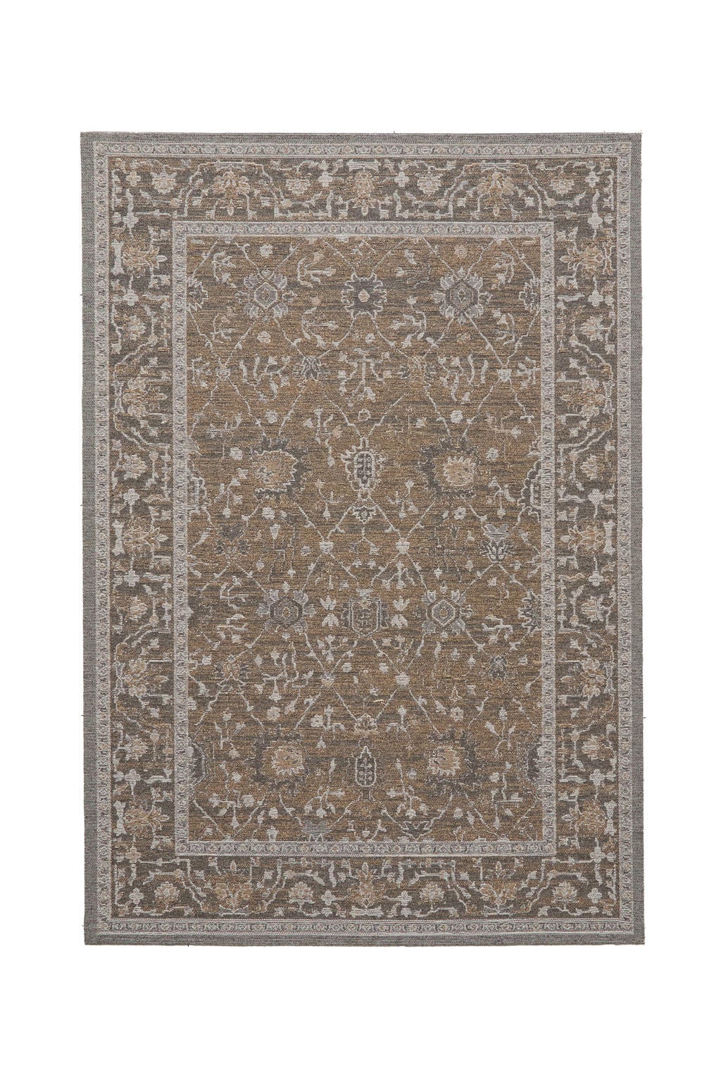 NOUS Living binnen- en buitenvloerkleed Golan donkerbruin (290x200 cm)