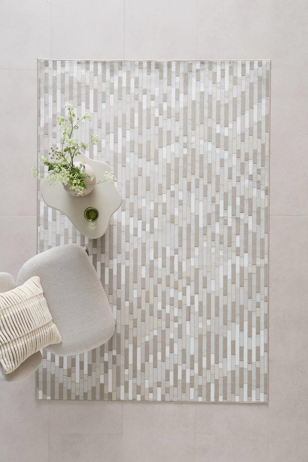 NOUS Living vloerkleed zand/off white (230x160 cm)