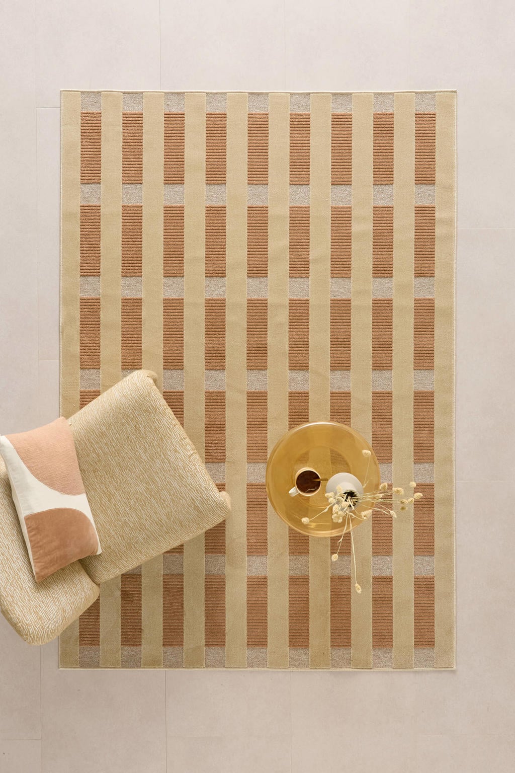NOUS Living vloerkleed zand/terra (230x160 cm)