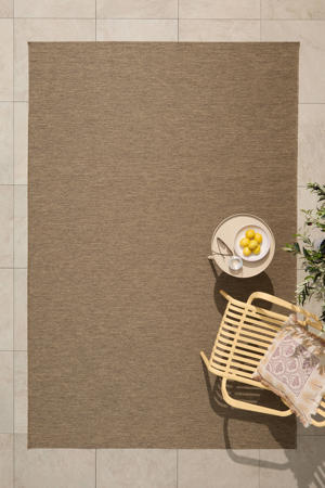 binnen- en buitenvloerkleed bruin (290x200 cm)