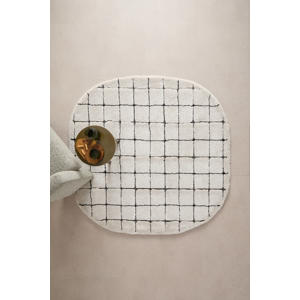 vloerkleed off white/zwart (Ø160)