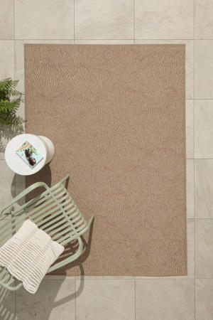 binnen- en buitenvloerkleed beige/terra (230x160 cm)