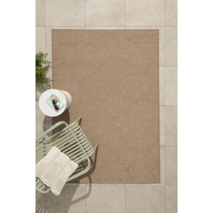 binnen- en buitenvloerkleed beige/terra (230x160 cm)