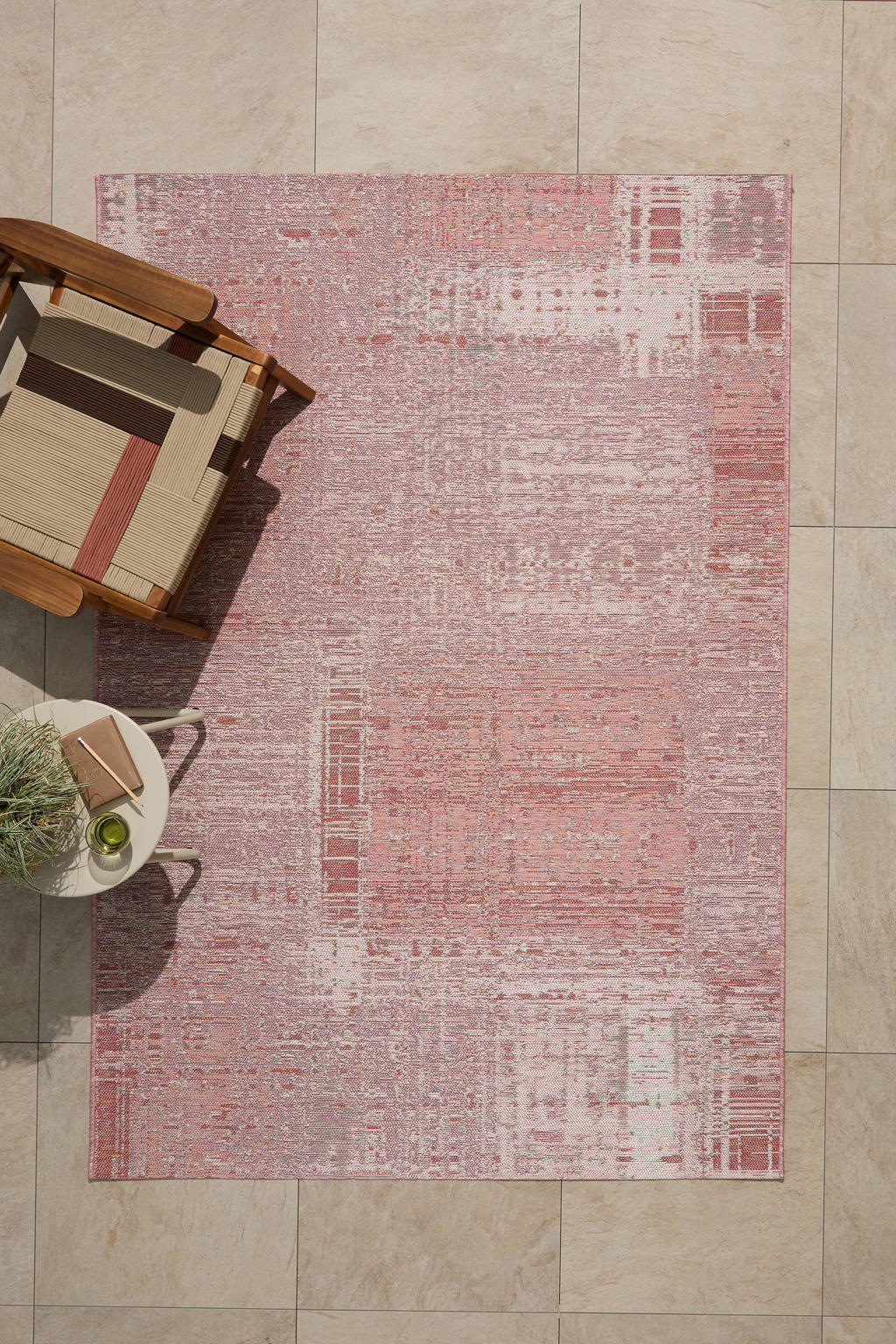 NOUS Living binnen- en buitenvloerkleed roze (230x160 cm)