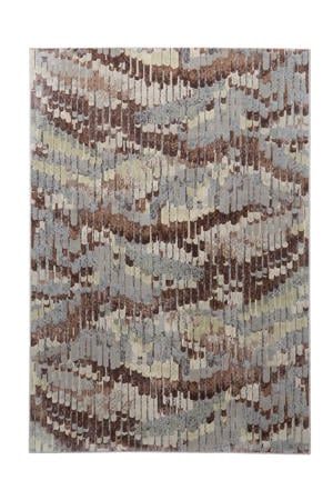vloerkleed bruin/blauwgrijs (290x200 cm)