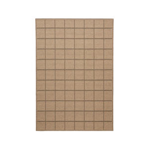 binnen- en buitenvloerkleed ruit bruin (290x200 cm)
