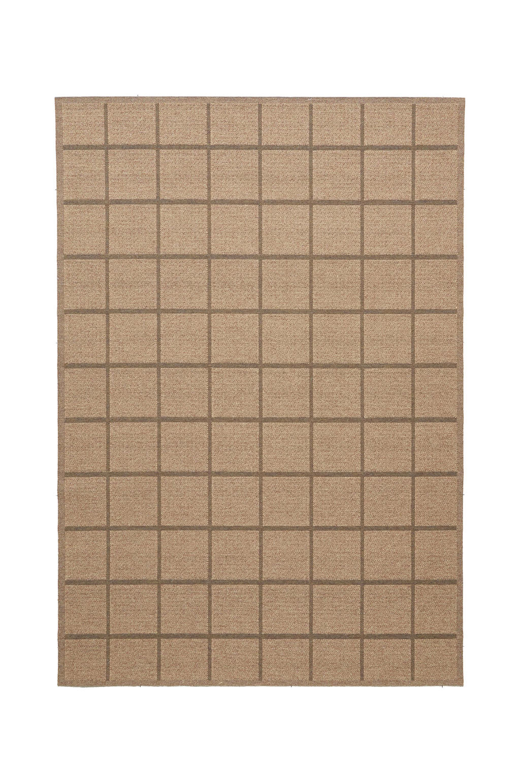 NOUS Living binnen- en buitenvloerkleed ruit bruin (290x200 cm)