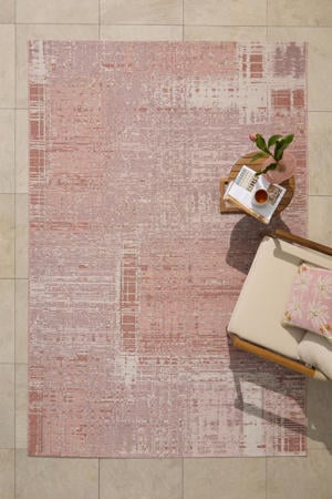 binnen- en buitenvloerkleed roze (290x200 cm)