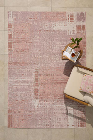 binnen- en buitenvloerkleed roze (290x200 cm)