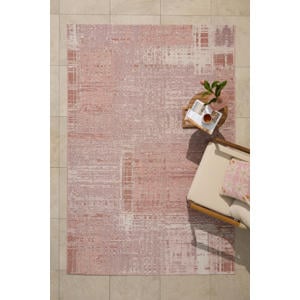 binnen- en buitenvloerkleed roze (290x200 cm)