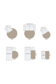 thumbnail: NOUS Living binnen- en buitenvloerkleed rond panterprint (Ø200 cm)
