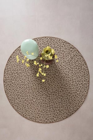 binnen- en buitenvloerkleed rond panterprint (Ø200 cm)
