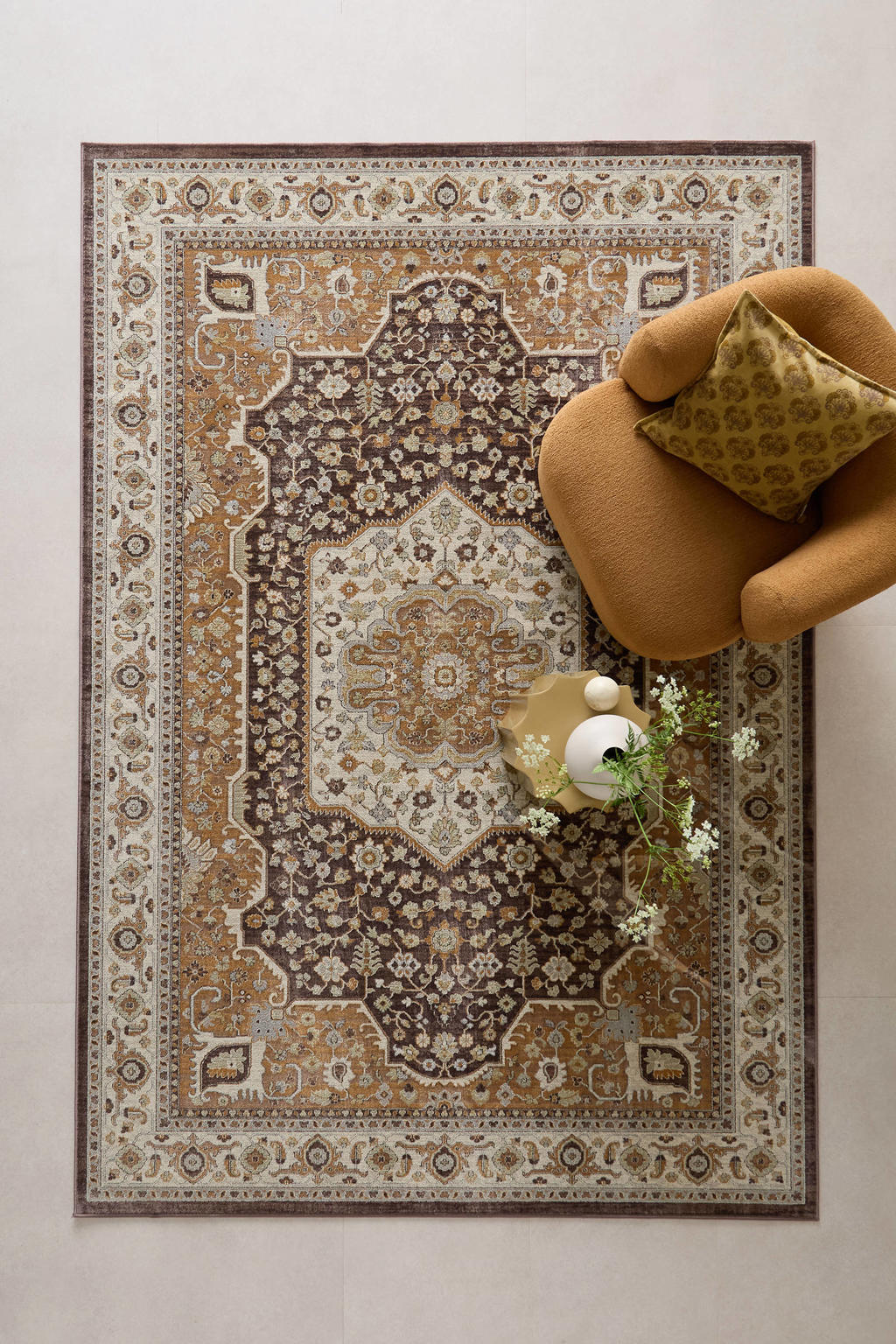 NOUS Living vloerkleed bruin (290x200 cm)